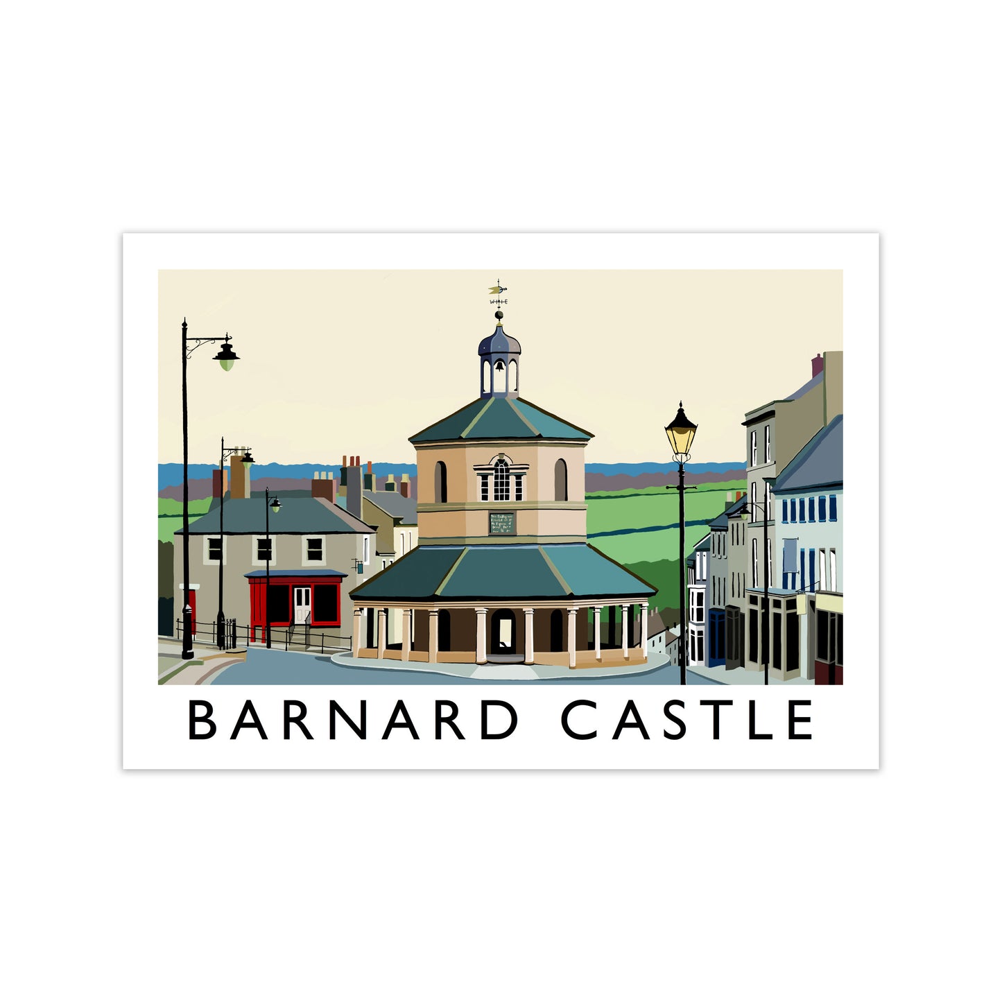Barnard Castle Framed Digital Art Print by Richard O'Neill