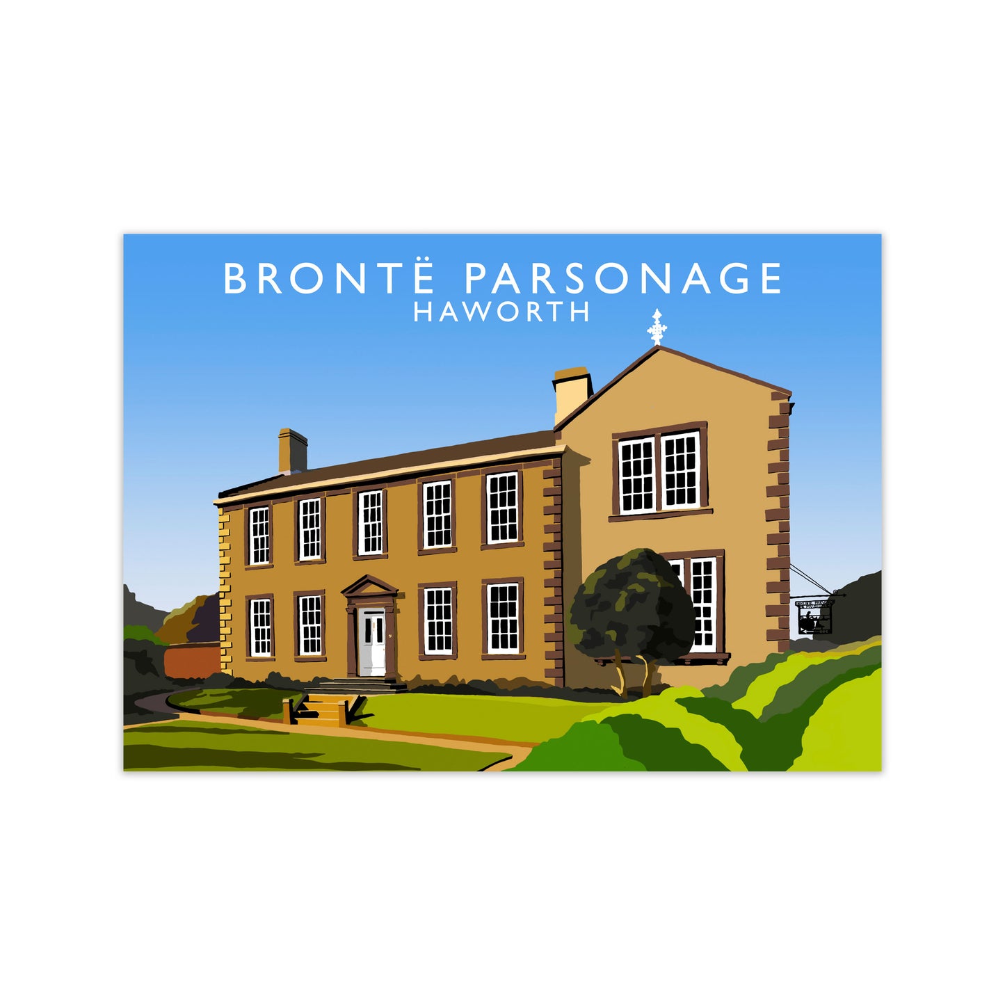 Bronte Parsonage Heworth Framed Digital Art Print by Richard O'Neill