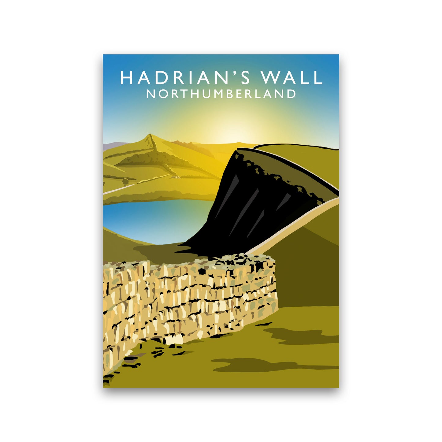 Hadrian's Wall Northumberland Framed Art Print by Richard O'Neill
