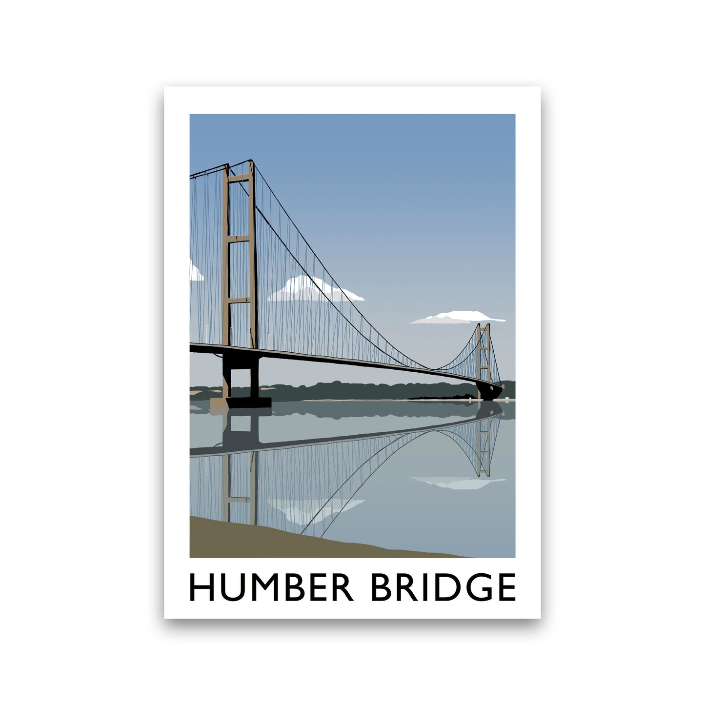 Humber Bridge Framed Digital Art Print by Richard O'Neill