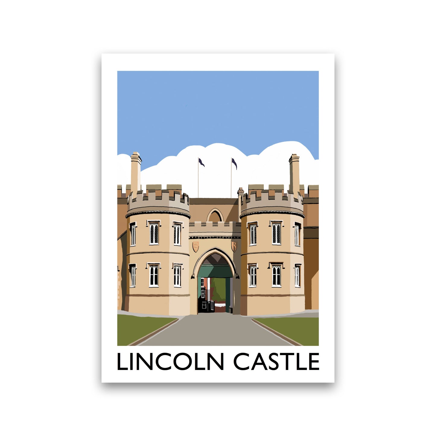 Lincoln Castle Framed Digital Art Print by Richard O'Neill