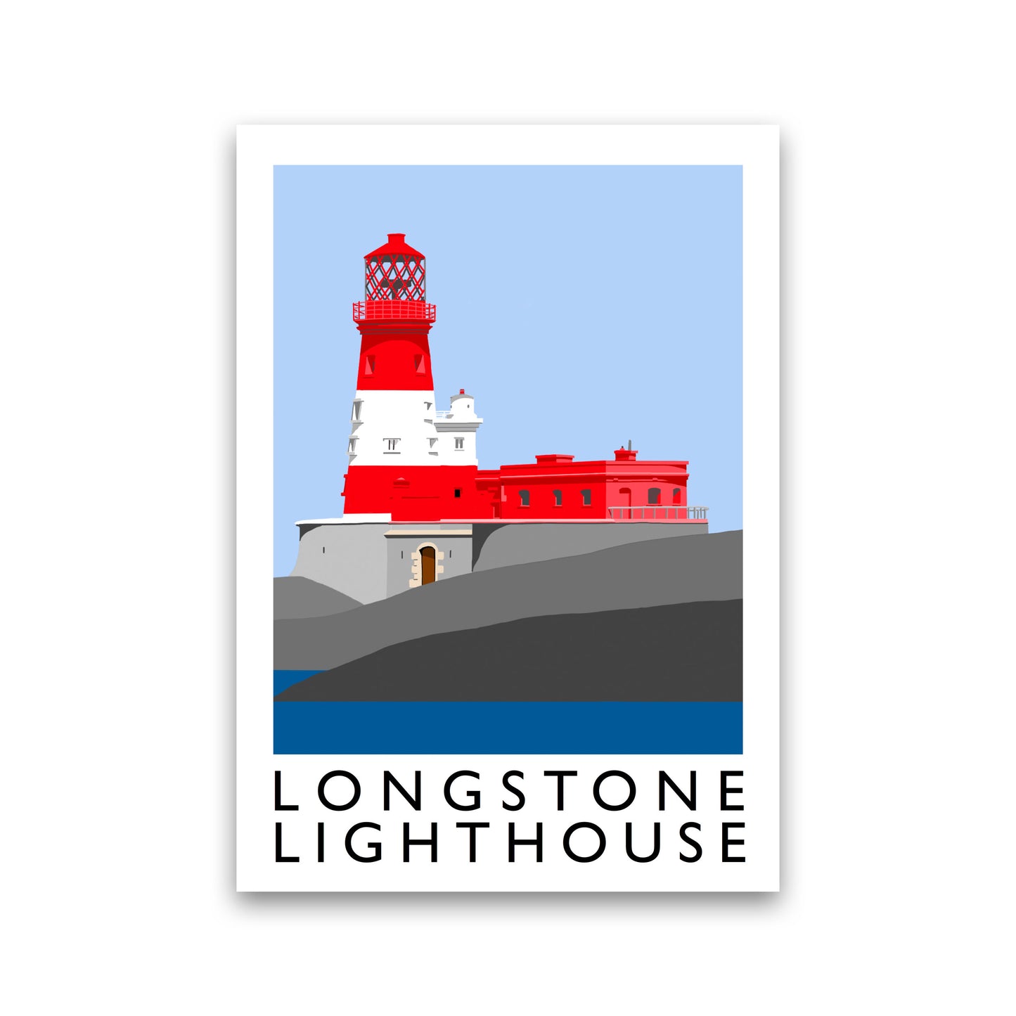 Longstone Lighthouse Framed Digital Art Print by Richard O'Neill