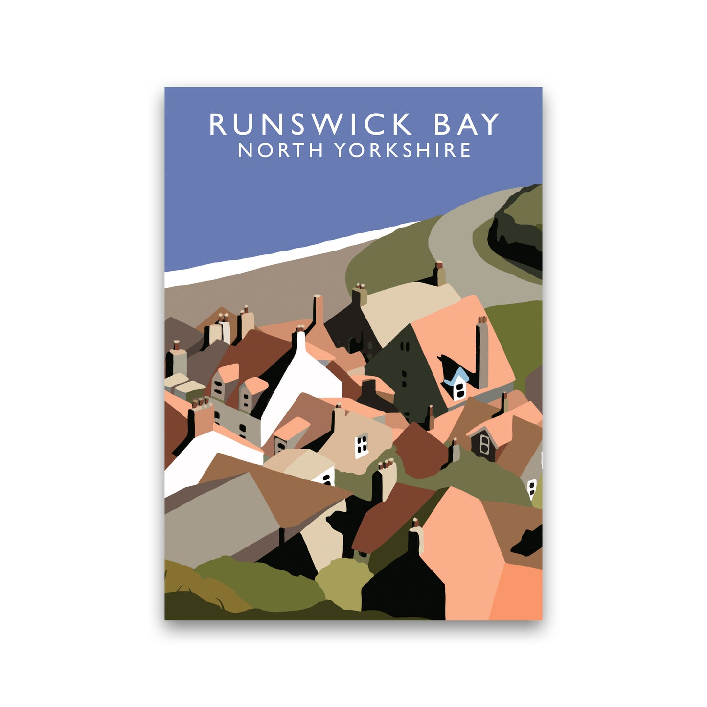 Runswick Bay North Yorkshire Art Print by Richard O'Neill