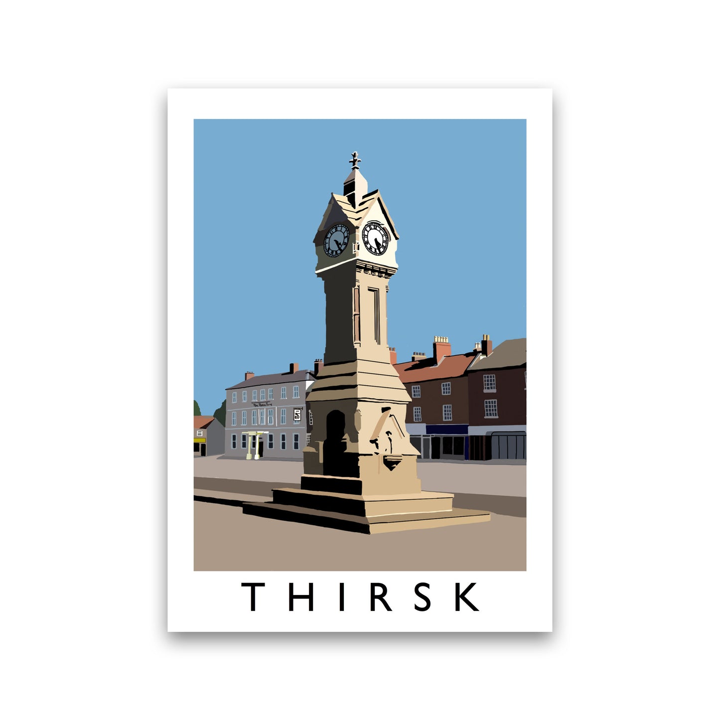 Thirsk by Richard O'Neill Yorkshire Art Print, Vintage Travel Poster