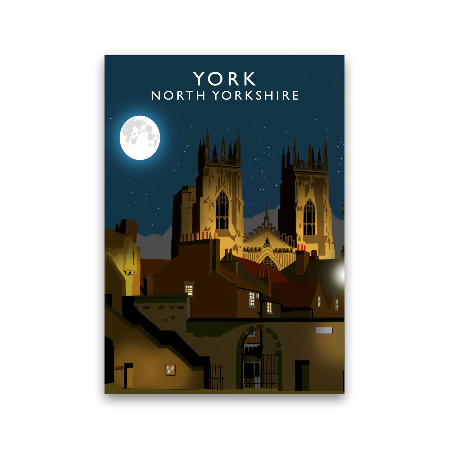 York by Richard O'Neill Yorkshire Art Print, Vintage Travel Poster
