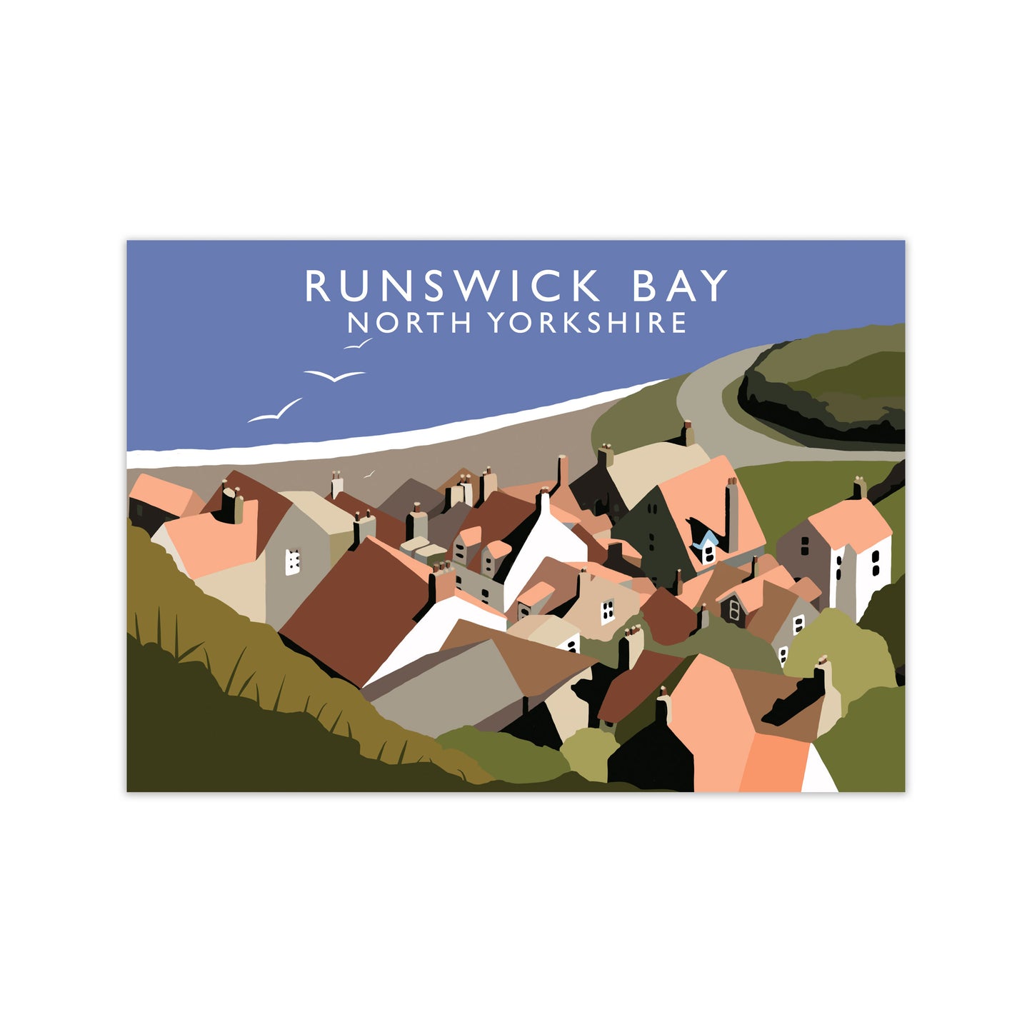 Runswick Bay North Yorkshire Art Print by Richard O'Neill