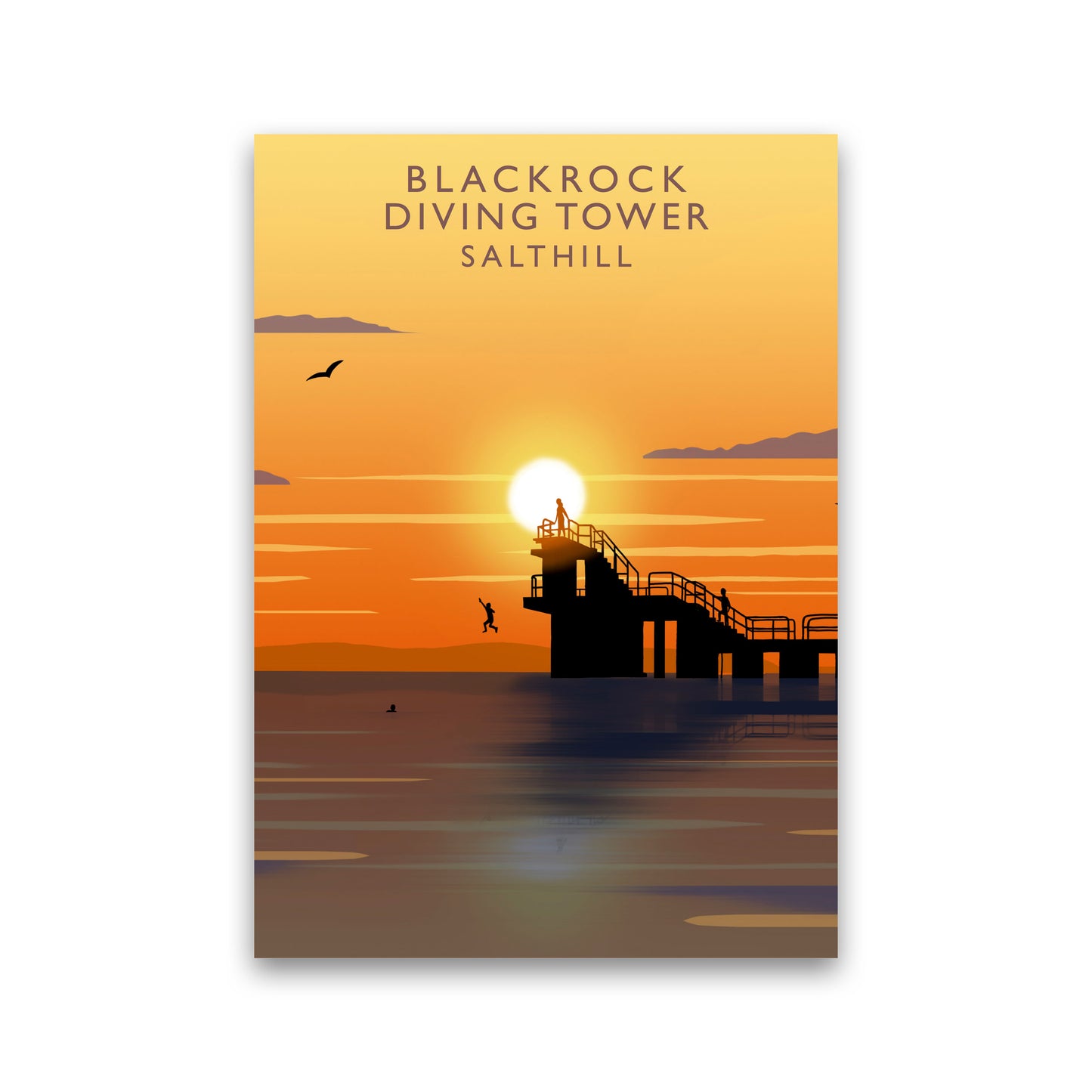 Blackrock Diving Tower (Sunset) (Portrait) by Richard O'Neill