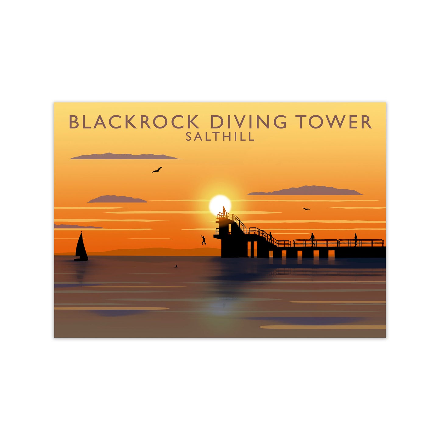 Blackrock Diving Tower (Sunset) (Landscape) by Richard O'Neill