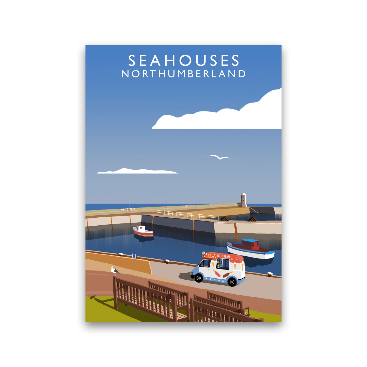 Seahouses (Portrait) by Richard O'Neill