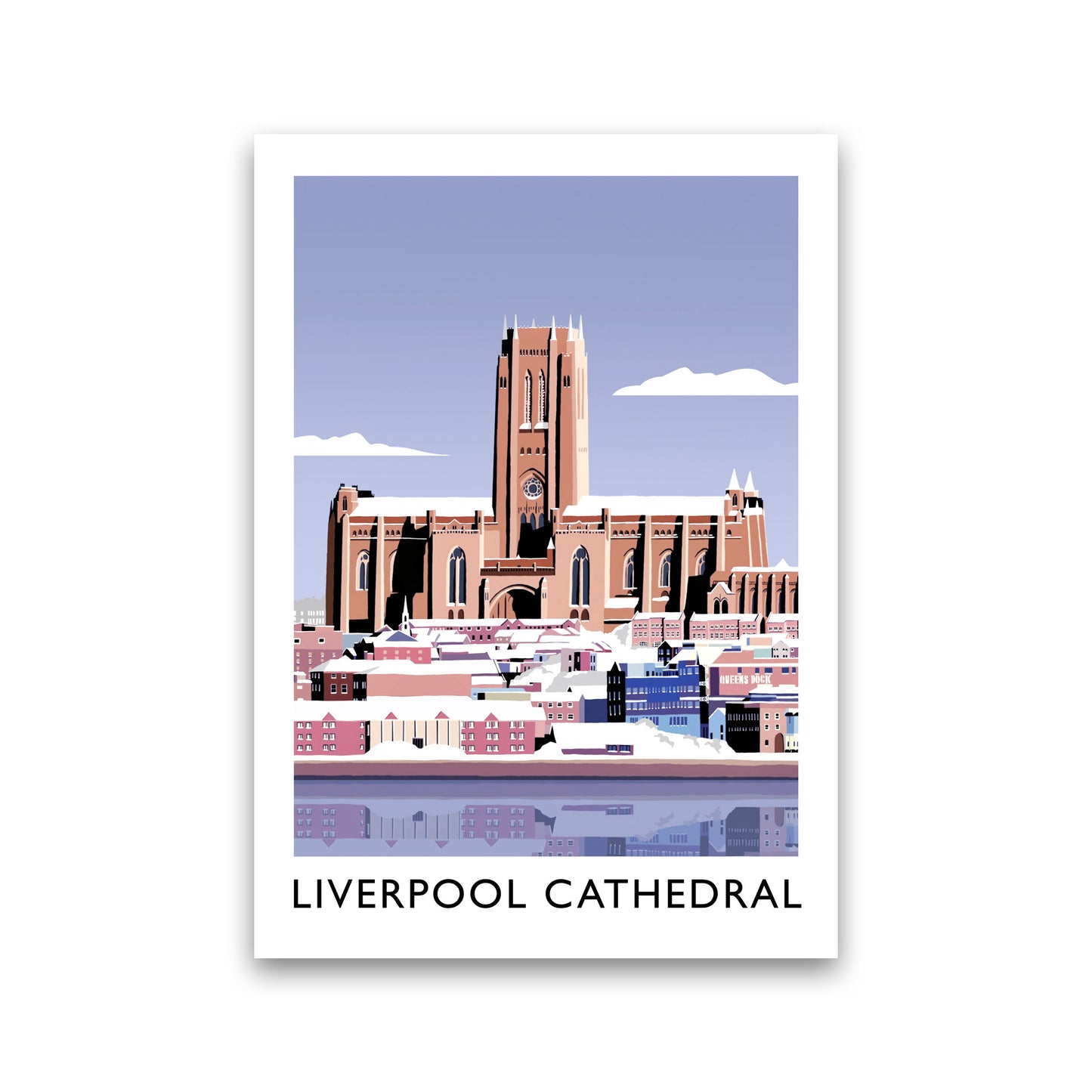 Liverpool Cathedral In Snow Portrait by Richard O'Neill