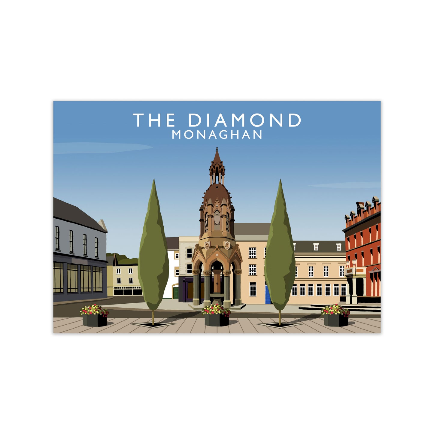 The Diamond Monaghan Travel Art Print by Richard O'Neill, Framed Wall Art
