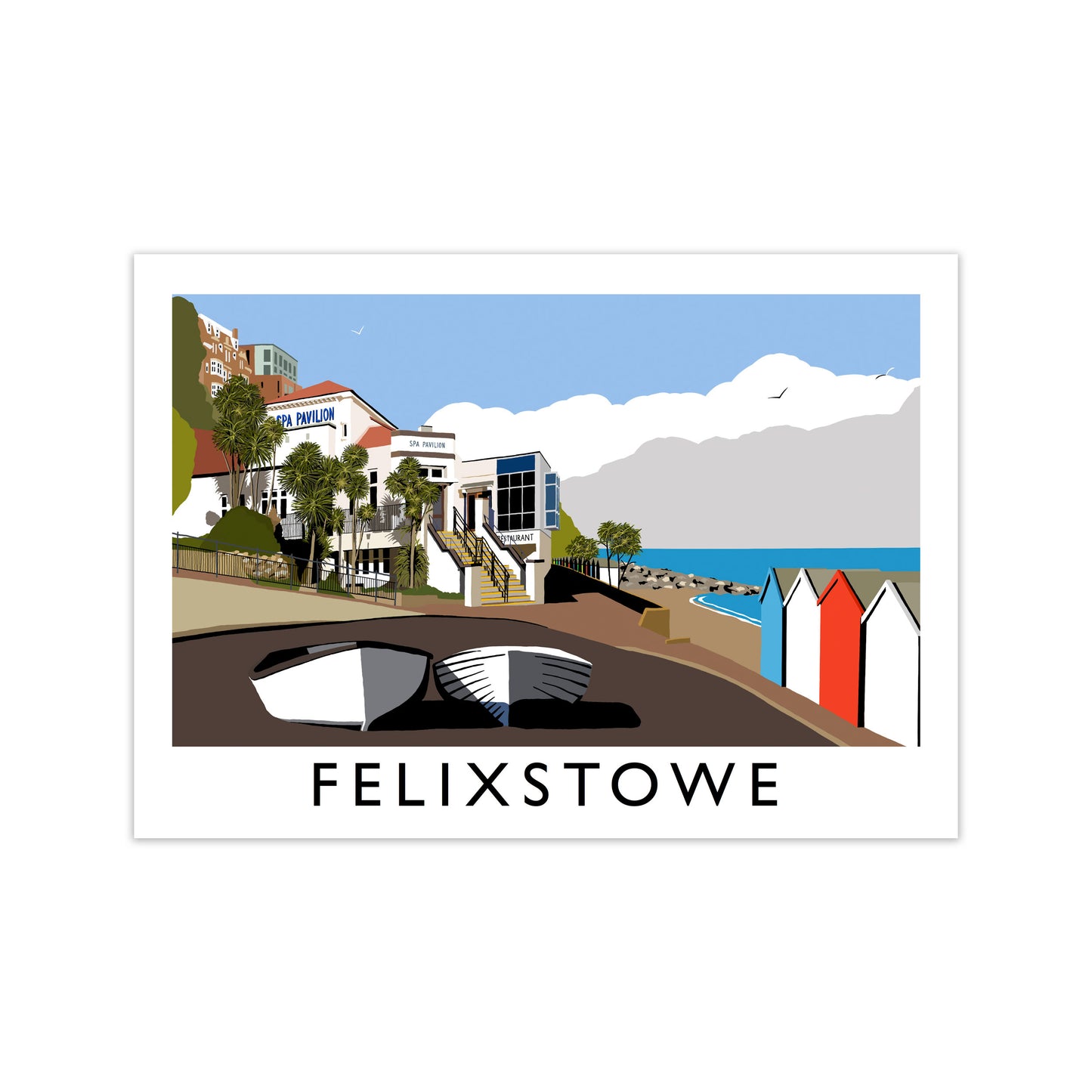 Felixstowe Framed Digital Art Print by Richard O'Neill