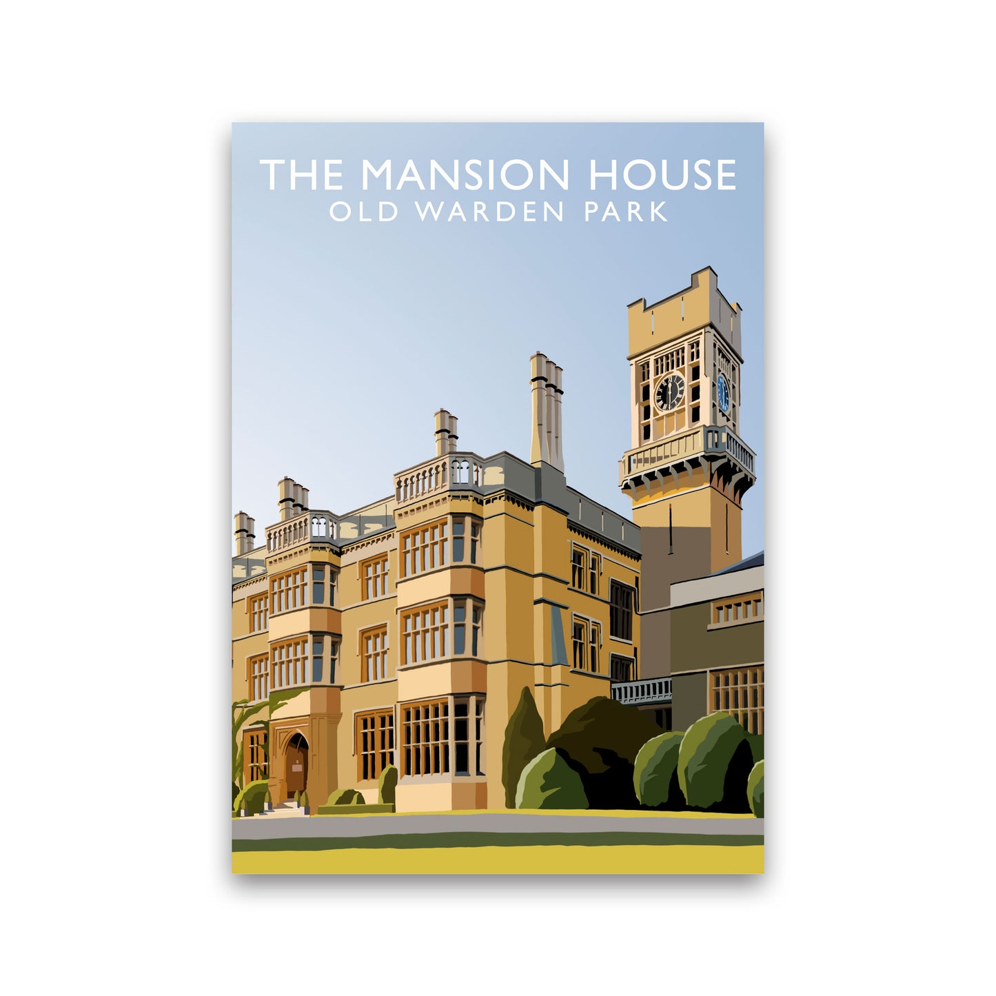 The Mansion House Portrait Old Warden Park Travel Art Print by Richard O'Neill