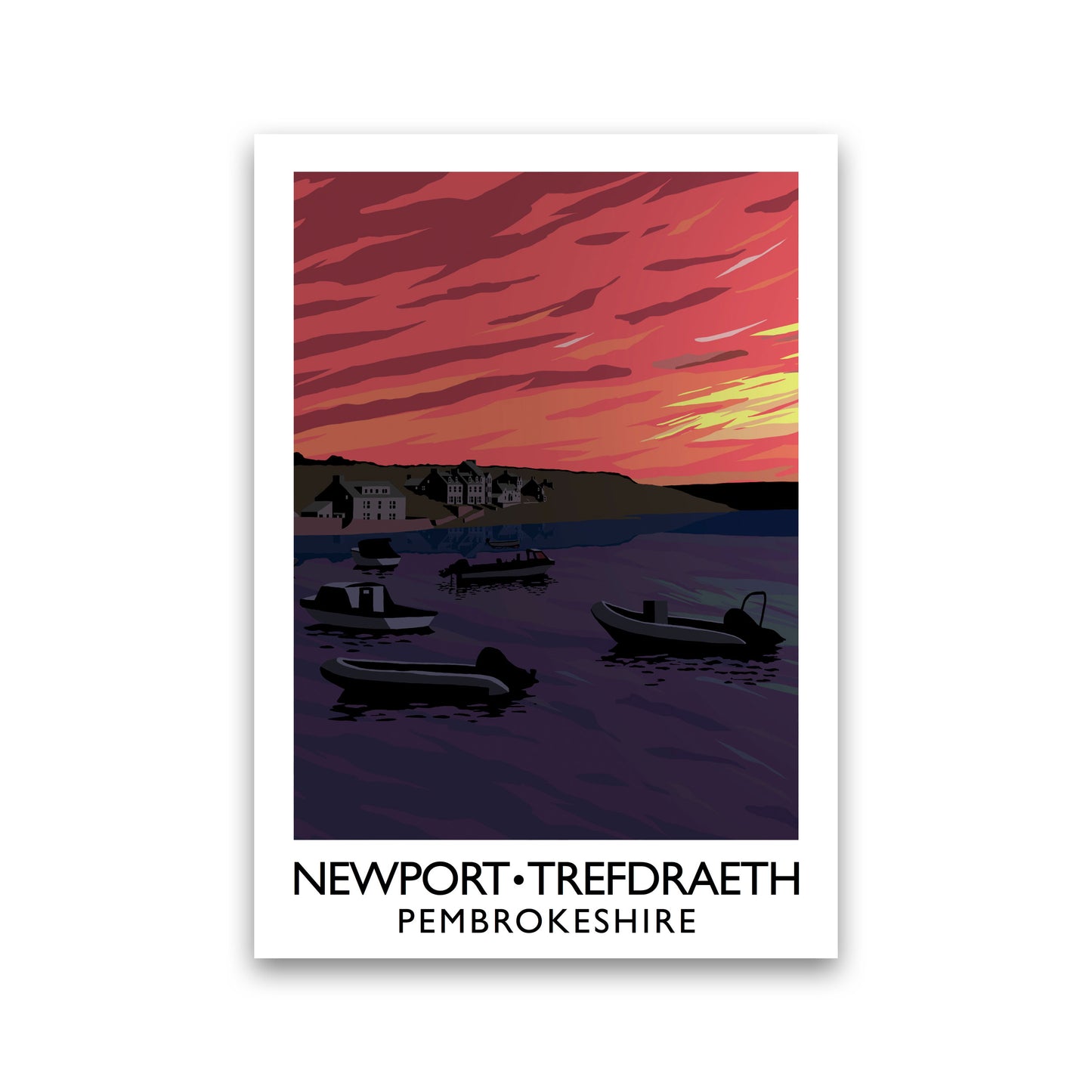 Newport Trefdraeth Pembrokeshire Portrait Travel Art Print by Richard O'Neill