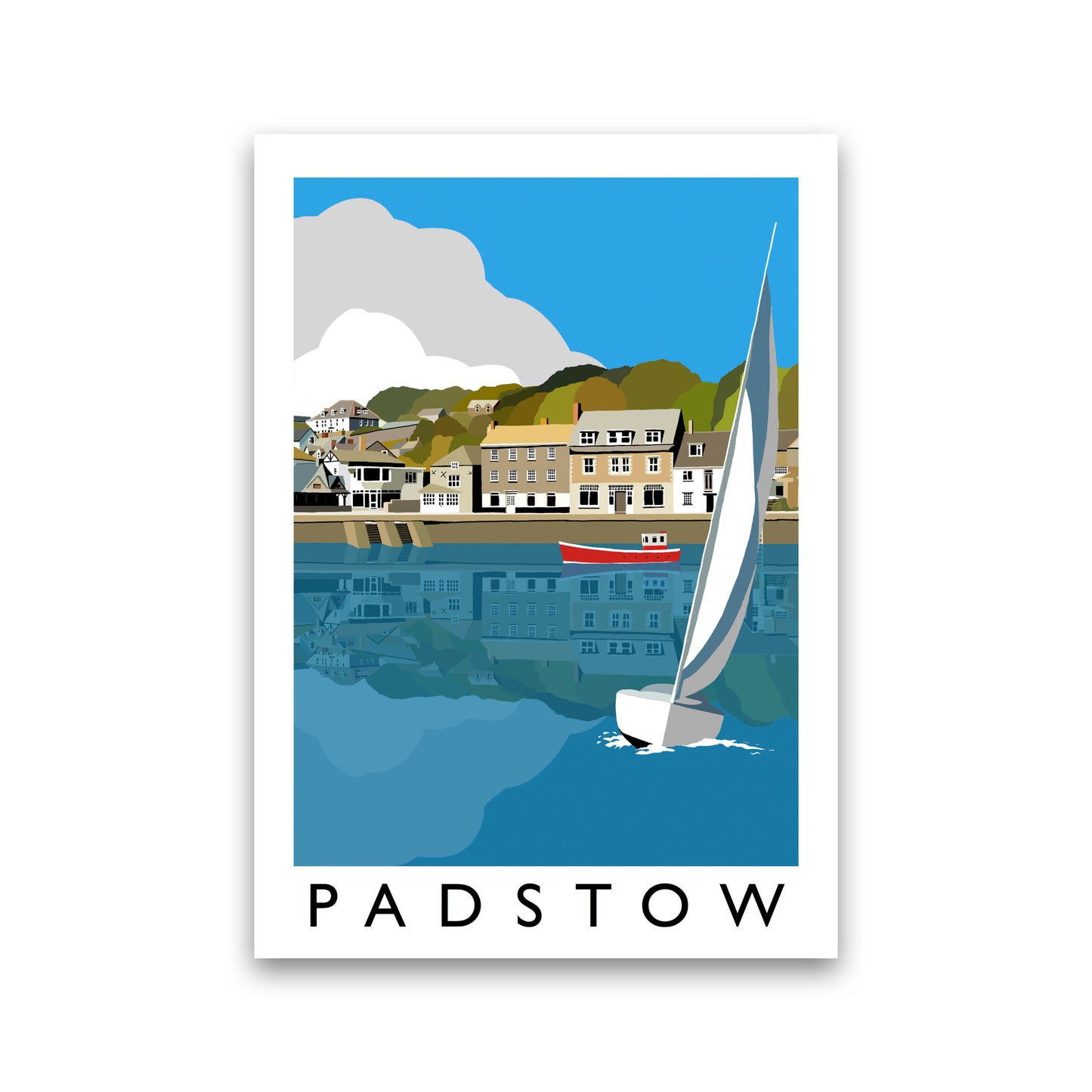 Padstow Framed Digital Art Print by Richard O'Neill, Framed Wall Art