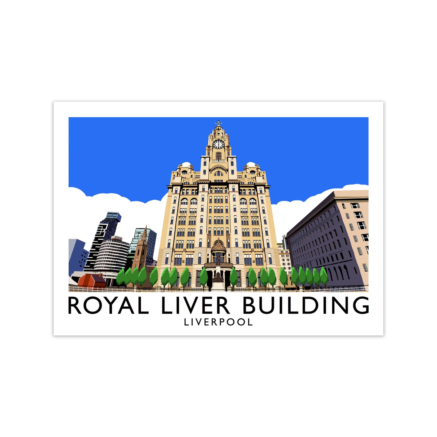 Royal Liver Building Liverpool Travel Art Print by Richard O'Neill