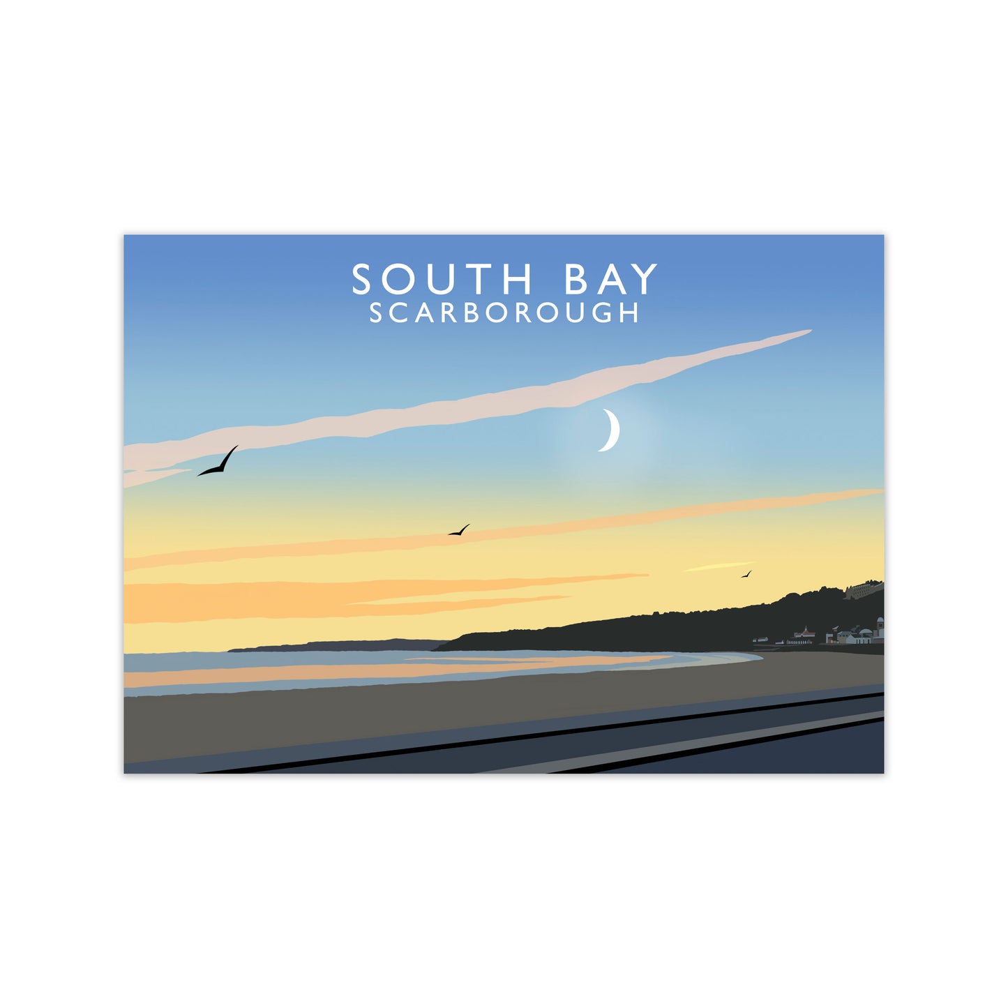 South Bay Scarborough Art Print by Richard O'Neill, Framed Wall Art
