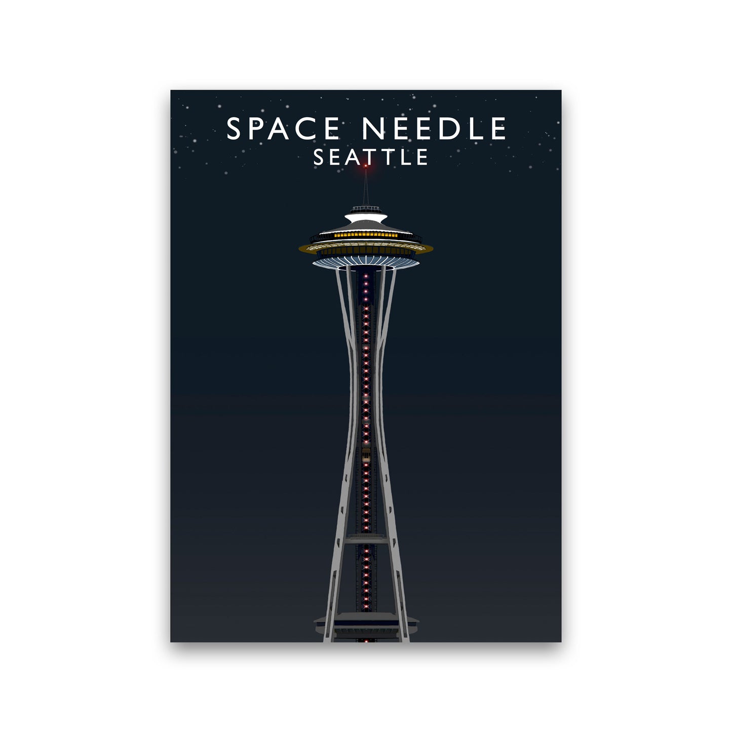 Space Needle Seattle Night Art Print by Richard O'Neill