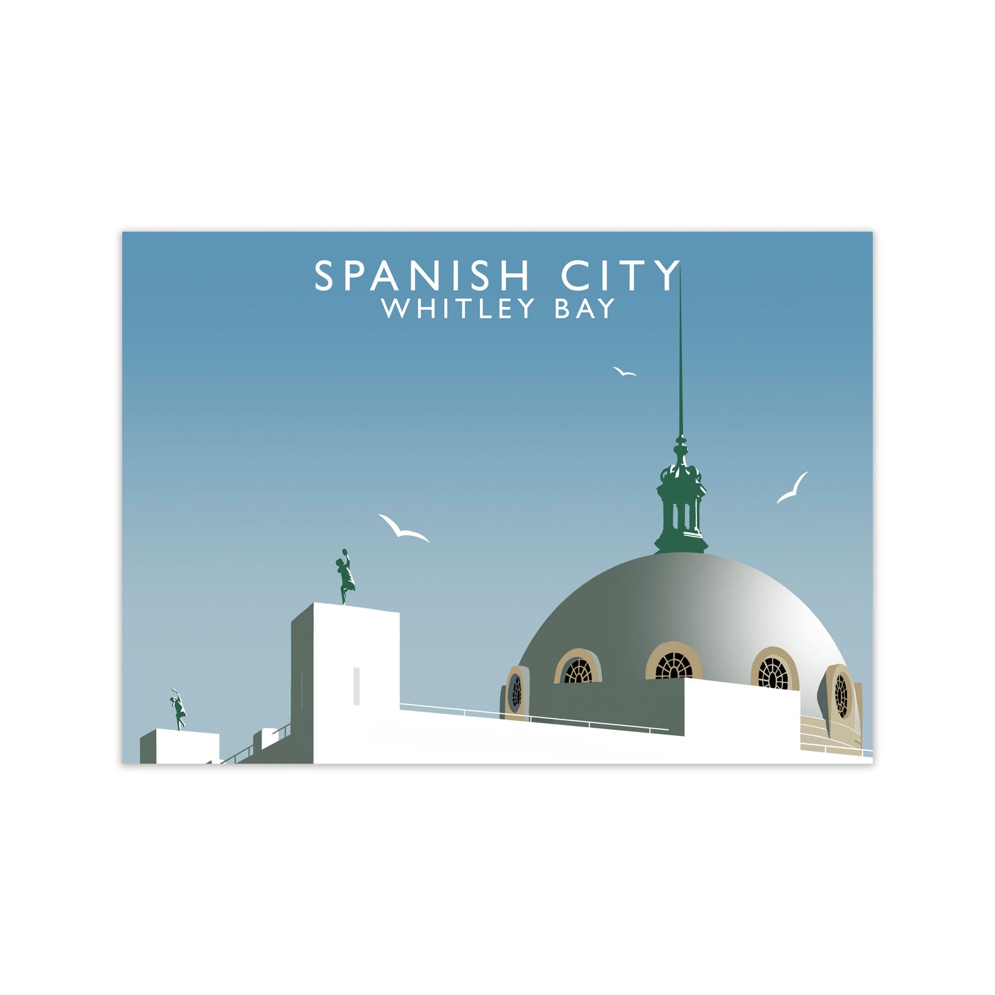 Spanish City Whitley Bay Framed Digital Art Print by Richard O'Neill