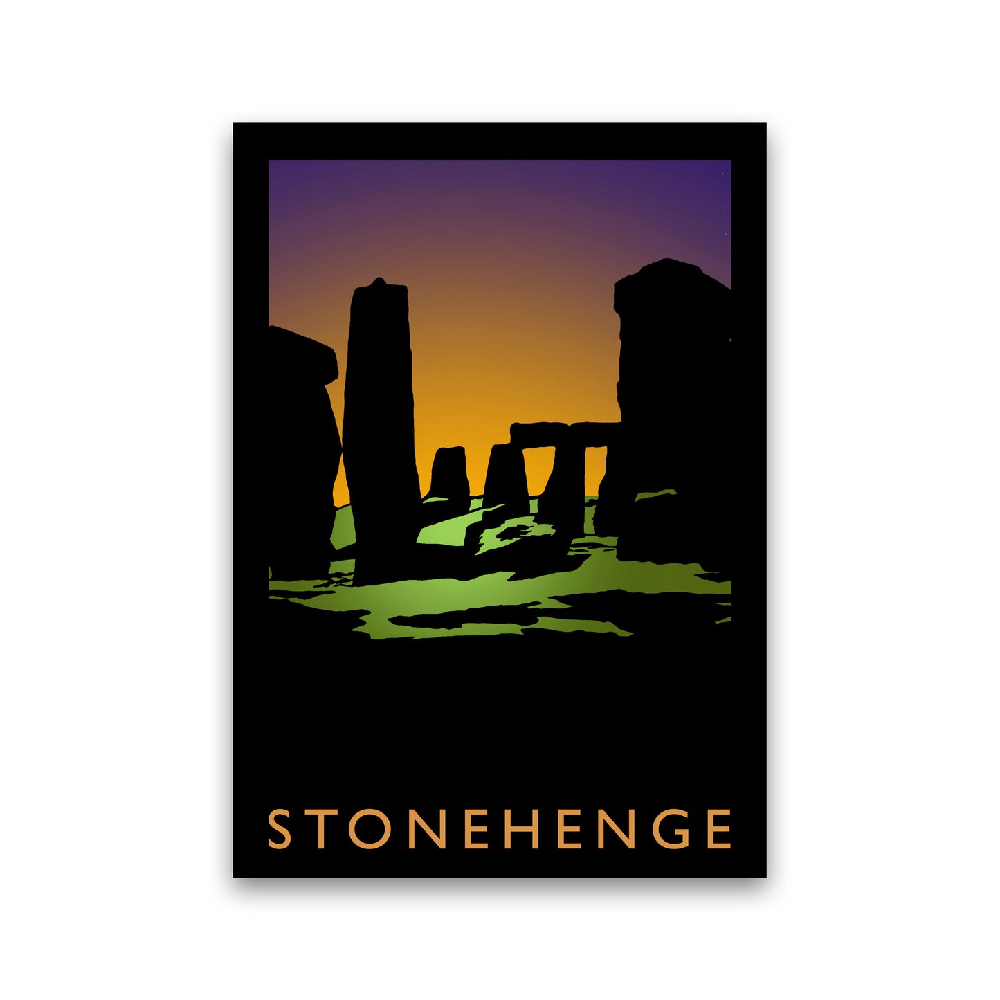 Stonehenge Travel Art Print by Richard O'Neill, Framed Wall Art