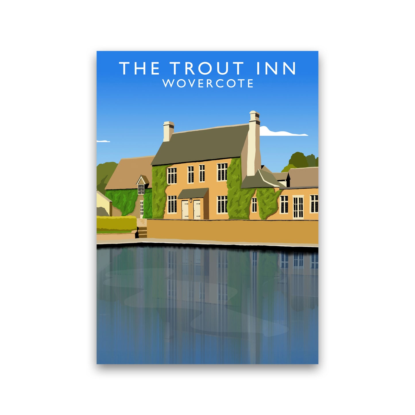 The Trout Inn Portrait Wolvercote Travel Art Print by Richard O'Neill