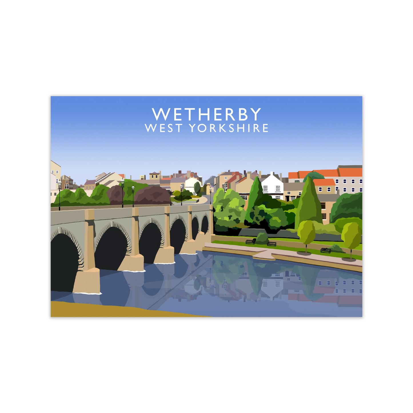 Wetherby West Yorkshire Digital Art Print by Richard O'Neill