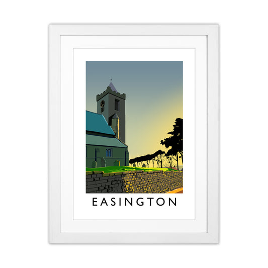 Easington Portrait Art Print by Richard O'Neill White Grain
