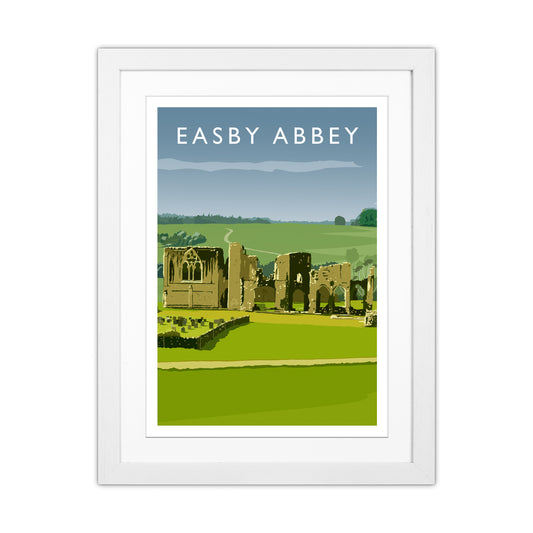 Easby Abbey Portrait Art Print by Richard O'Neill White Grain