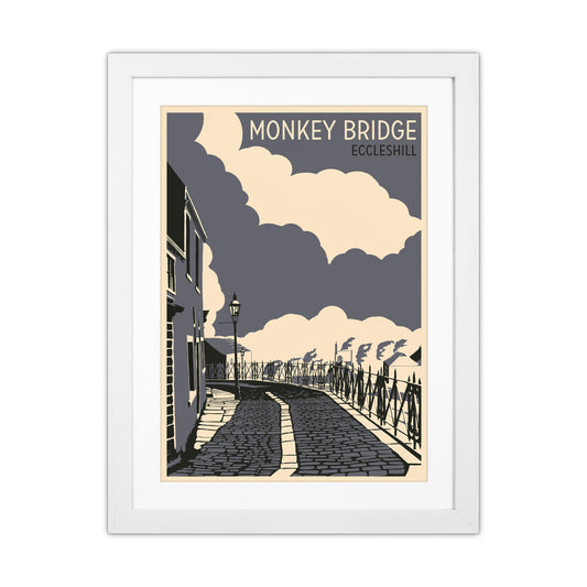 Monkey Bridge, Eccleshill Travel Art Print by Richard O'Neill White Grain