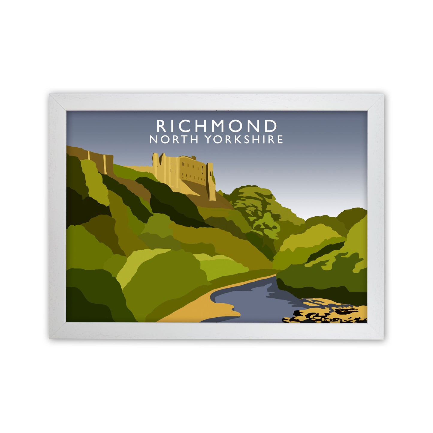 Richmond North Yorkshire Art Print by Richard O'Neill White Grain