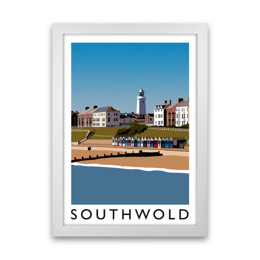 Southwold Framed Digital Art Print by Richard O'Neill White Grain