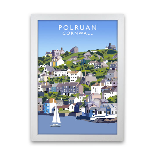 Polruan Cornwall Art Print by Richard O'Neill White Grain