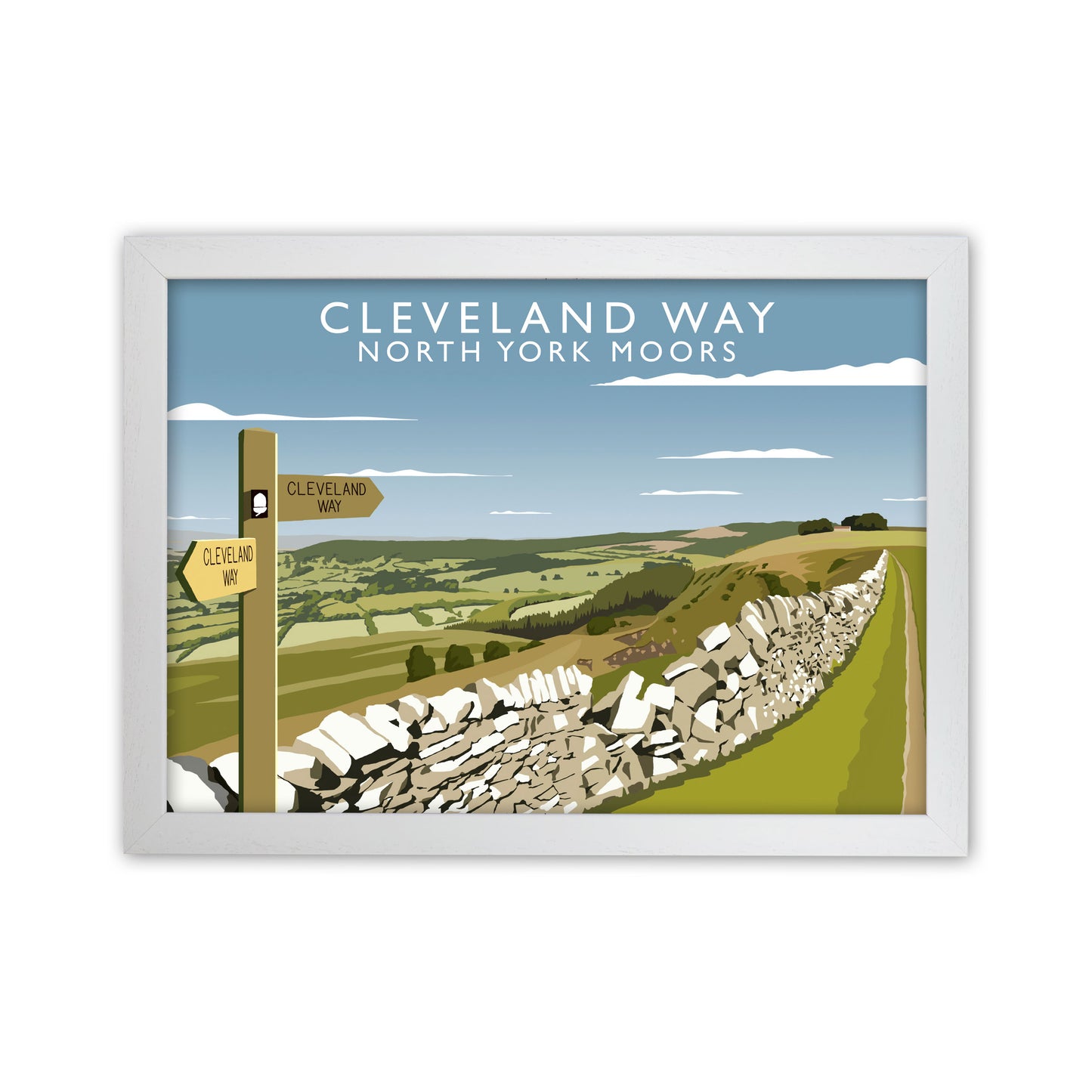 Cleveland Way North York Moors Art Print by Richard O'Neill White Grain