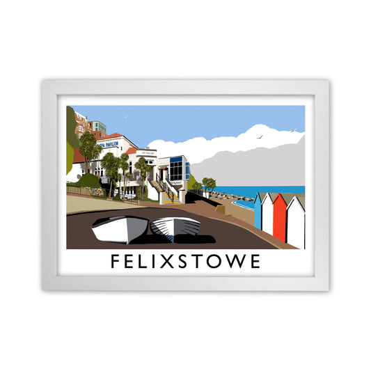 Felixstowe Framed Digital Art Print by Richard O'Neill White Grain