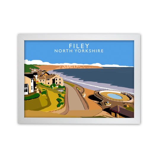 Filey North Yorkshire Art Print by Richard O'Neill White Grain