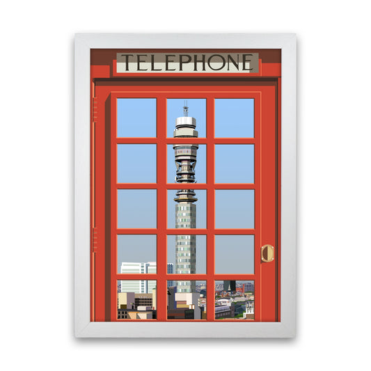 London Telephone Box 6 by Richard O'Neill White Grain