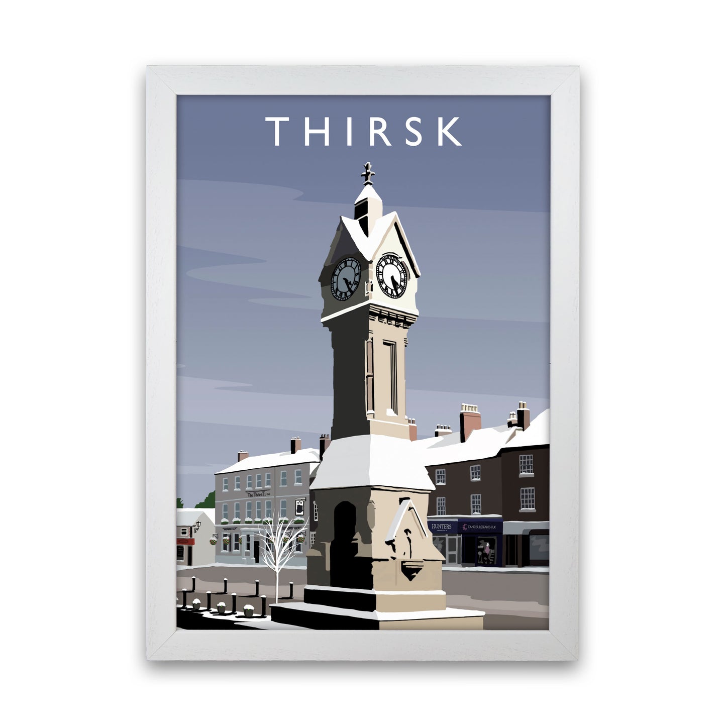 Thirsk 2 (Snow) portrait by Richard O'Neill White Grain