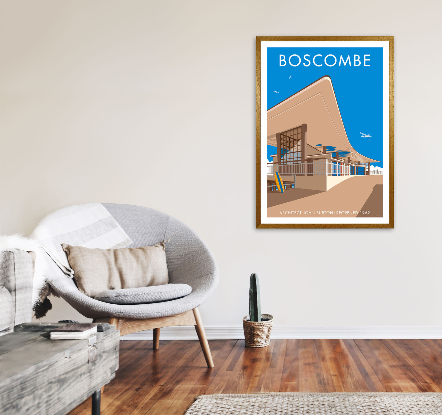 Boscombe Framed Digital Art Print by Stephen Millership A1 Print Only