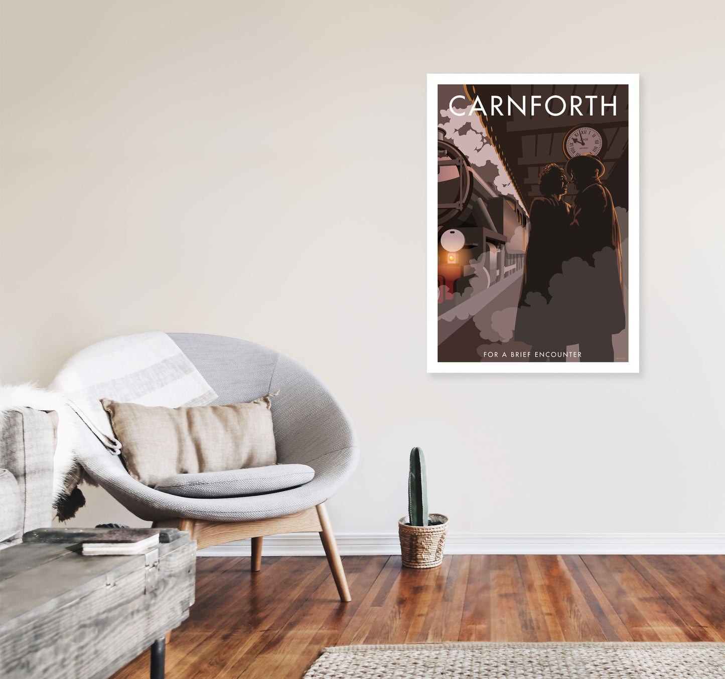 Carnforth by Stephen Millership A1 Black Frame