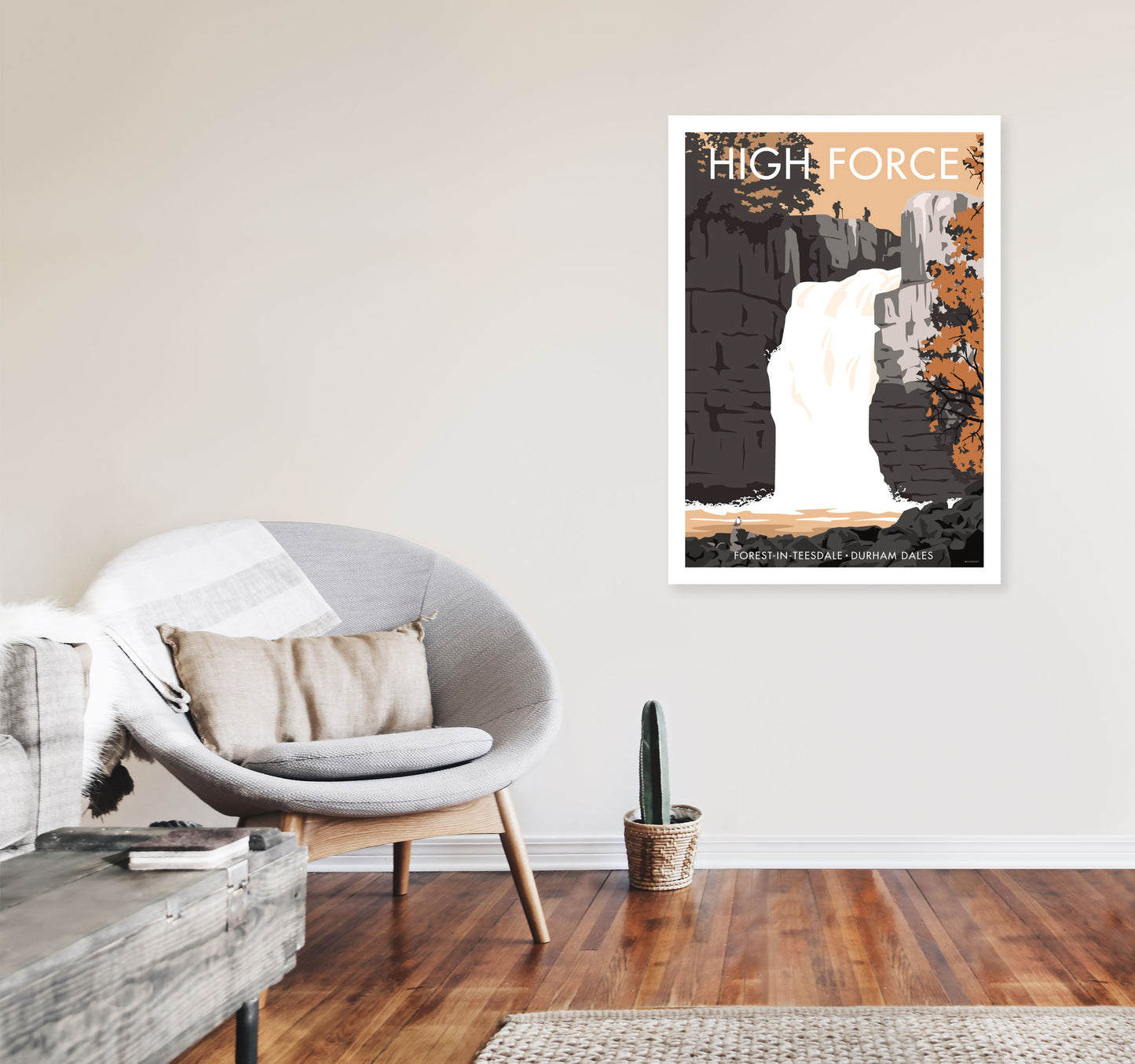 High Force Art Print by Stephen Millership A1 Black Frame