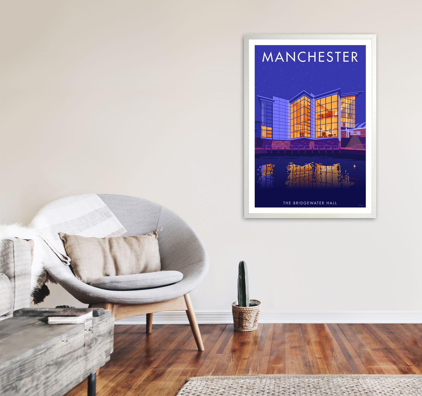 Manchester 4 by Stephen Millership A1 Oak Frame