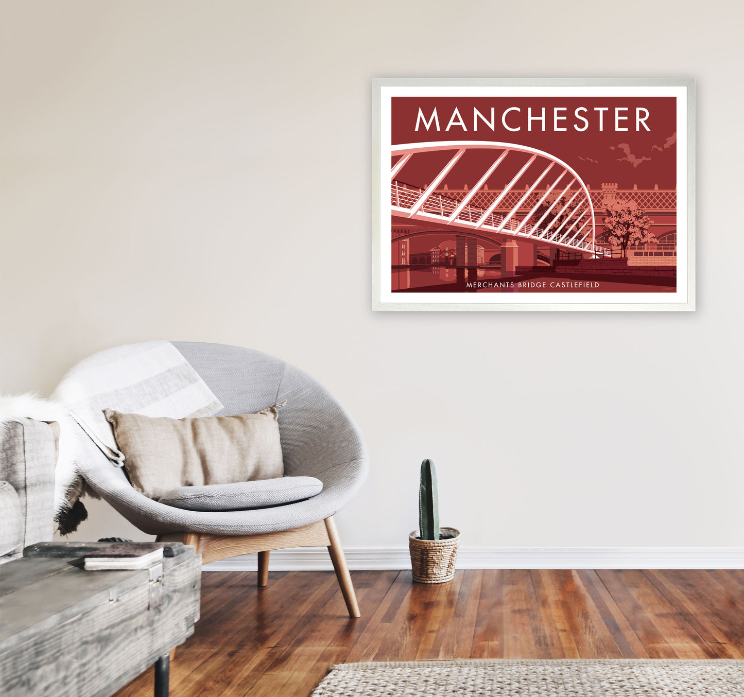 Manchester 5 by Stephen Millership A1 Oak Frame