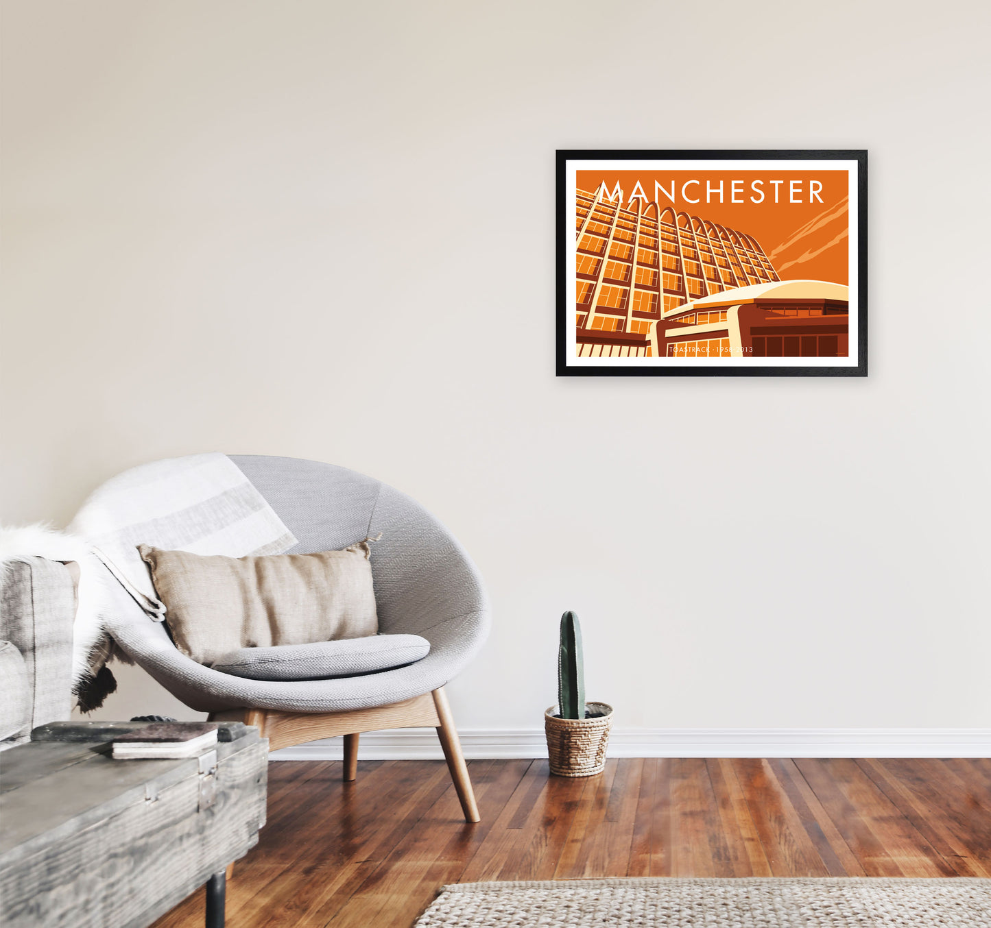 Manchester 6 by Stephen Millership A2 White Frame
