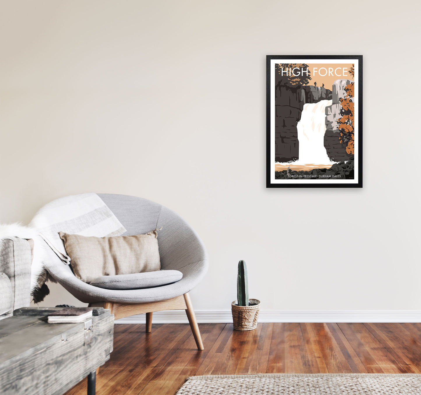 High Force Art Print by Stephen Millership A2 White Frame