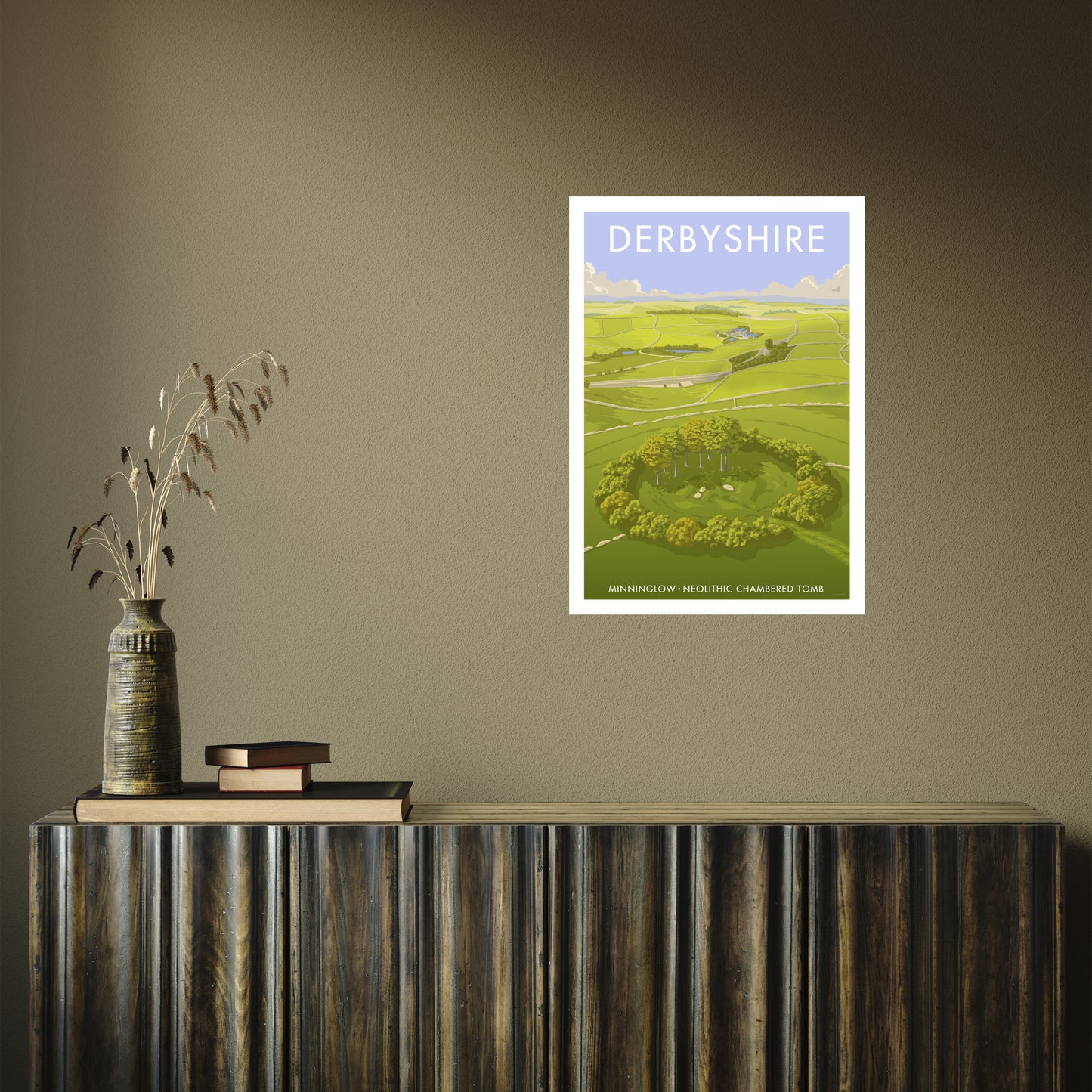 DERBYSHIRE MINNINGLOW A3 by Stephen Millership A2 Print Only