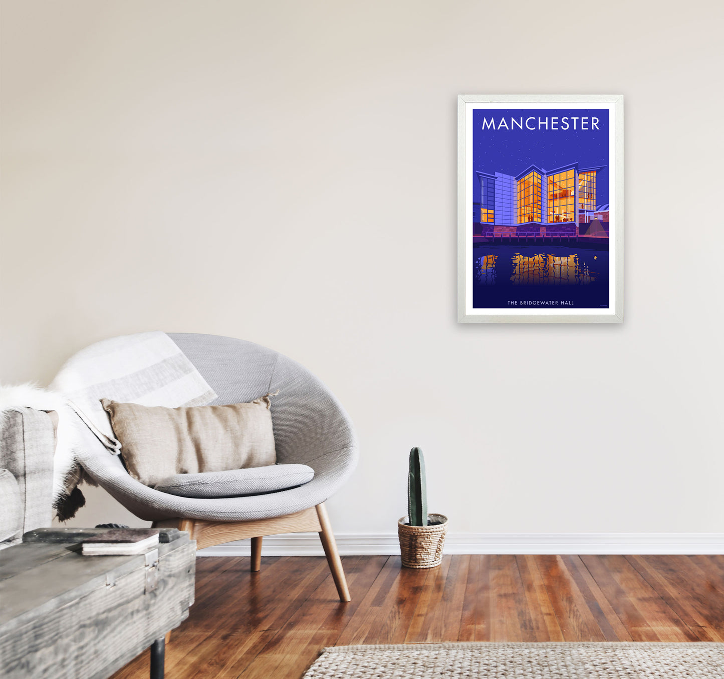 Manchester 4 by Stephen Millership A2 Oak Frame