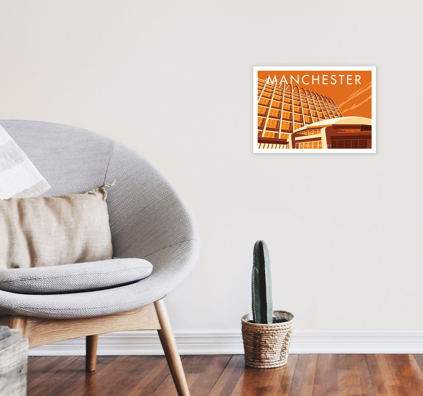 Manchester 6 by Stephen Millership A3 Black Frame
