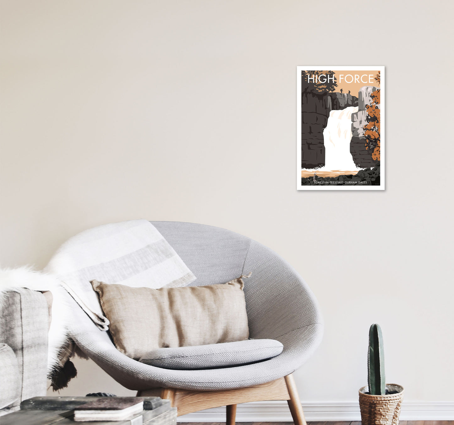 High Force Art Print by Stephen Millership A3 Black Frame