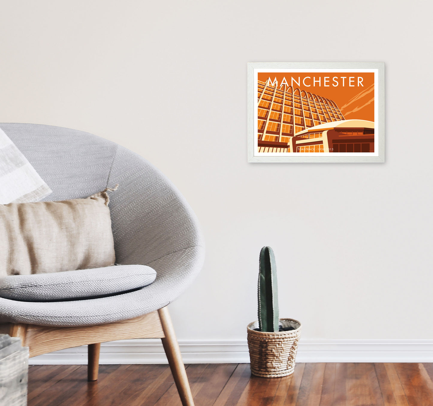Manchester 6 by Stephen Millership A3 Oak Frame
