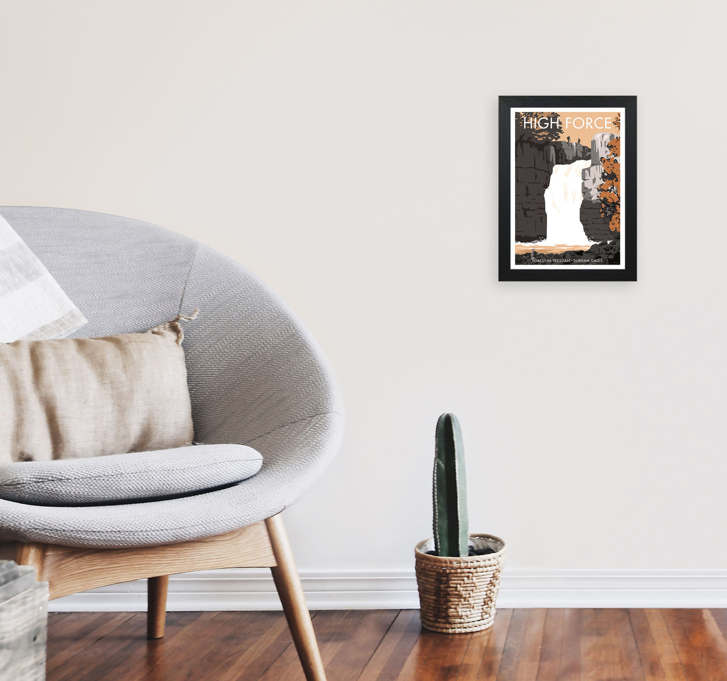 High Force Art Print by Stephen Millership A4 White Frame